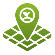 Plant-themed GPS icon on map